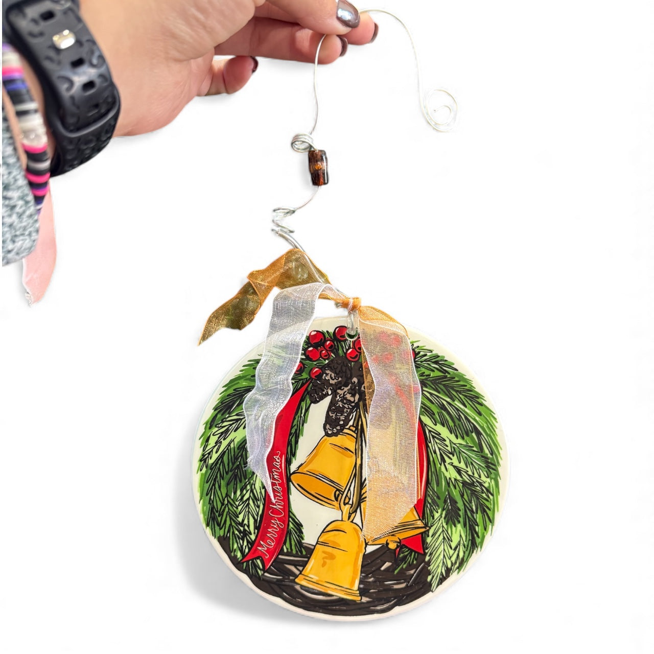 Merry Christmas Bells Ornament