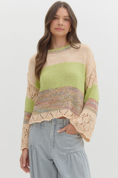 Lime Crochet Sweater I