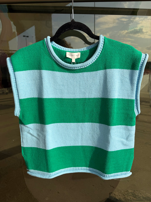 Blue/Green Cap Sleeve