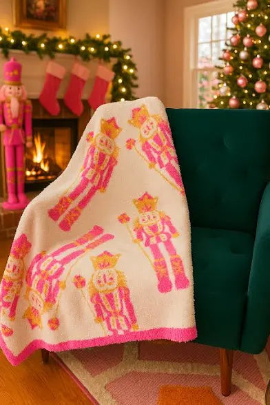 Hot Pink Nutcracker Blanket
