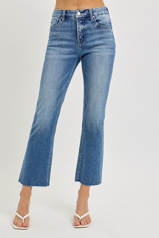 Risen Tummy Control High Rise Straight Jeans
