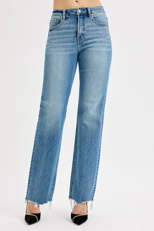 Risen Tummy Control High Rise Raw Cut Hem