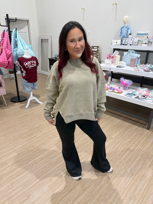 Sand Dreamy Fleece Crewneck