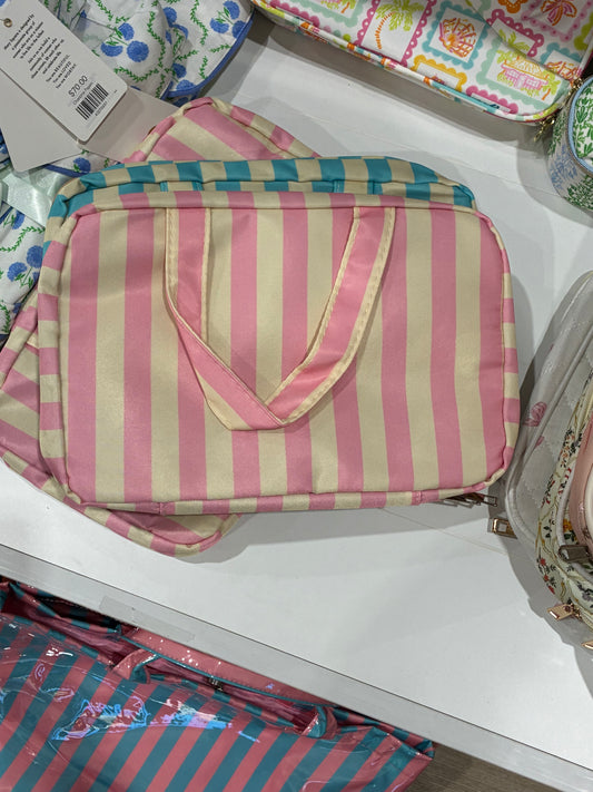 Striped handbag
