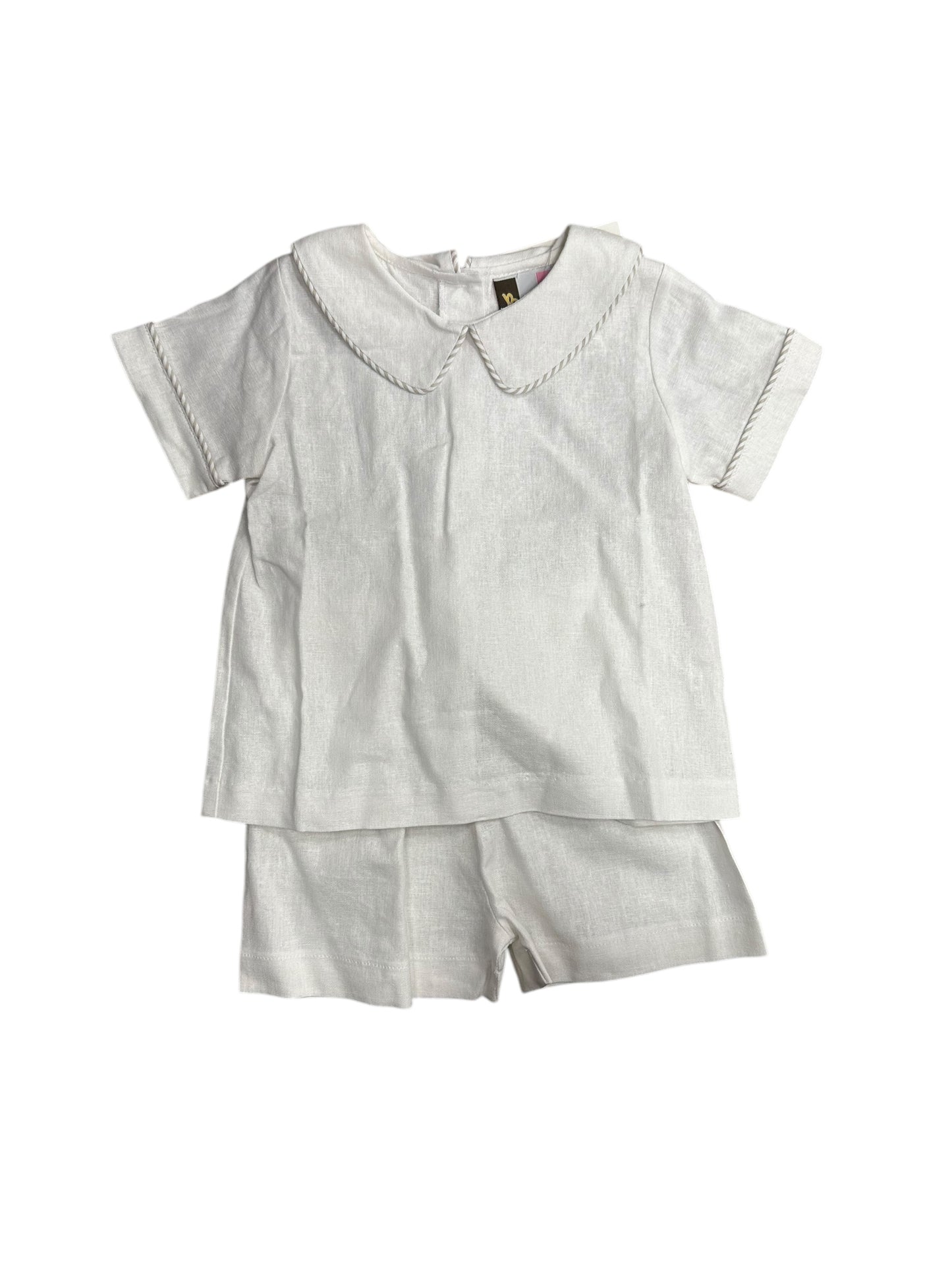 White Linen Boy Set