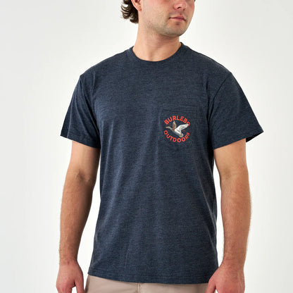 Old School Duck Hunt - Heather Navy Burlebo