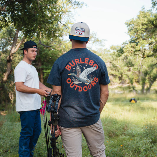 Old School Duck Hunt - Heather Navy Burlebo
