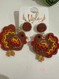 Turkey trot beaded earrings