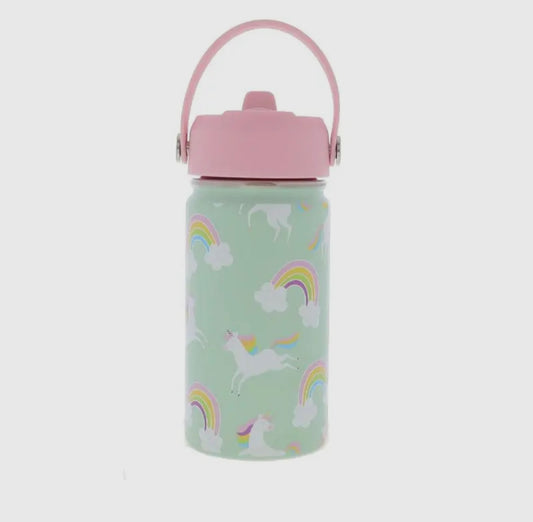 Kids unicorn insulated water bottle