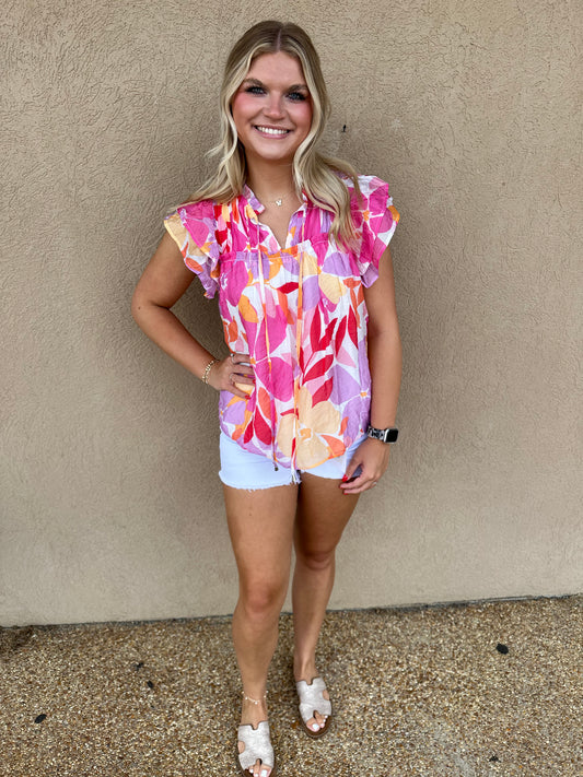 Floral tropic top