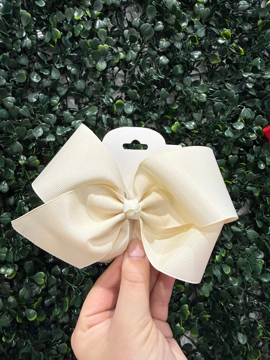 Cream Big Bow