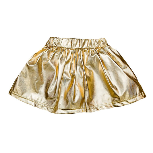 Gold Metallic Skort Belle Cher