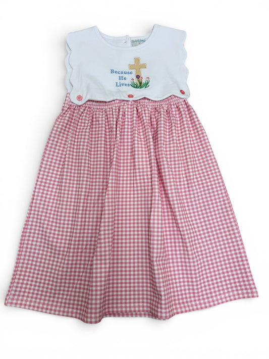 Because He Lives Dress | Jumping Jolly