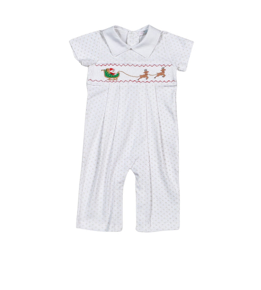 Santa’s Sleigh Hand SMK Pima Romper