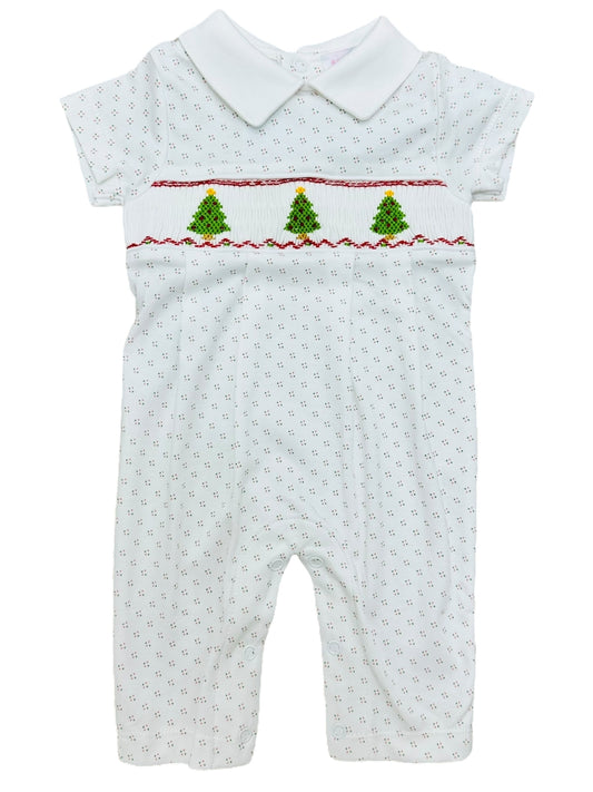 Christmas Trees, Hand SMK Pima Romper ￼
