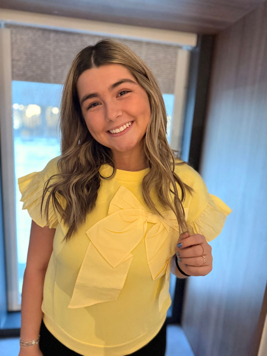 Lemon Drop Bow Top