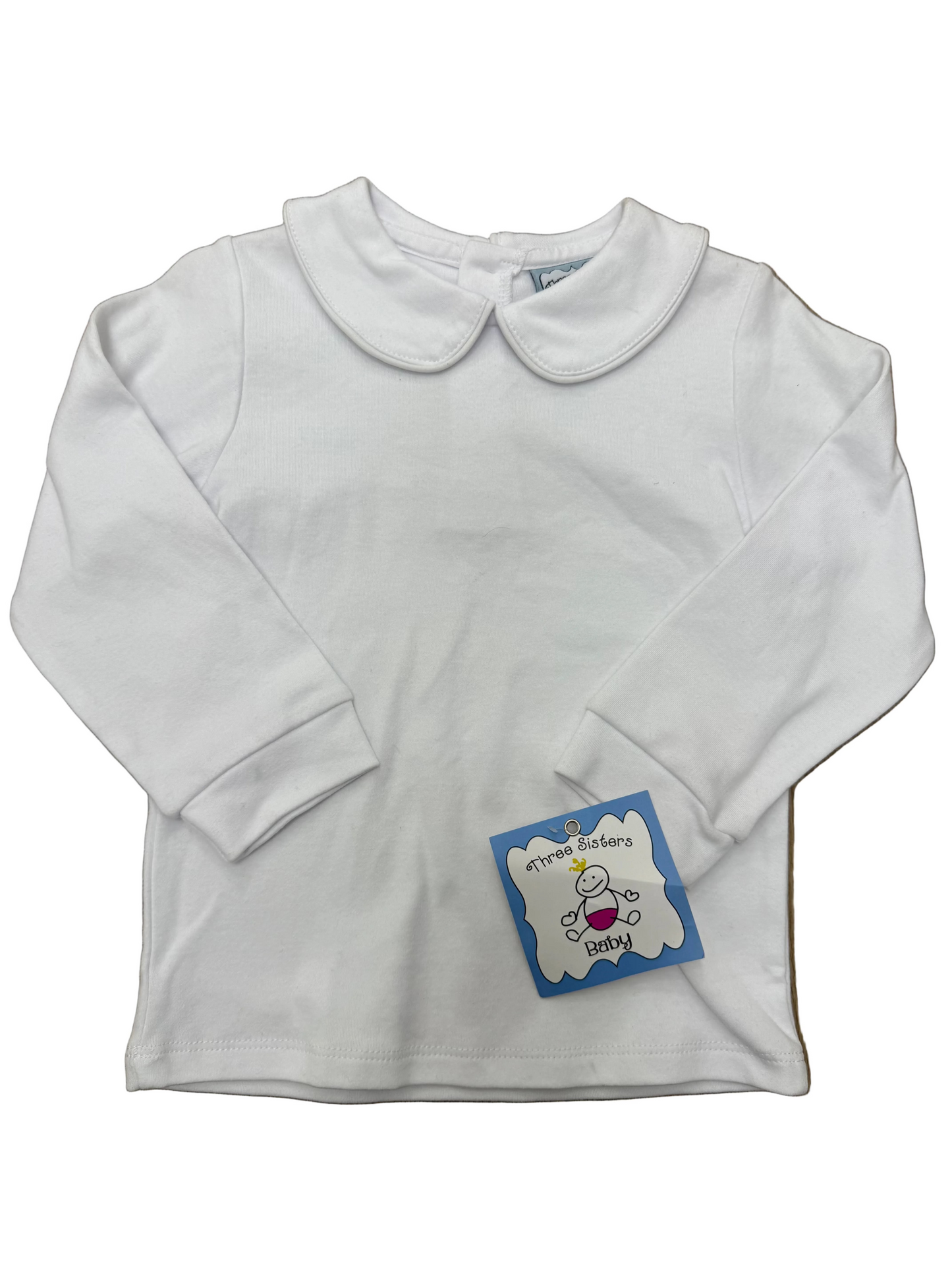 White Peter Pan Collared Top | 3 Sisters NET