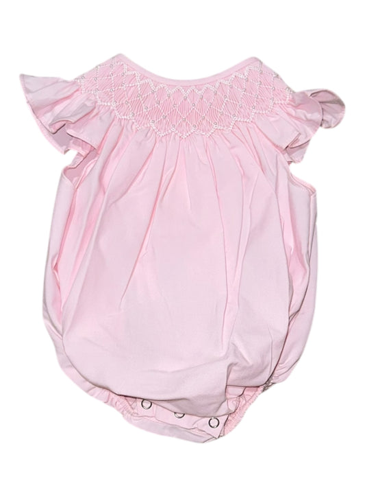 Cathrine Pearl Pink Smocked Bubble Sweet Dreams