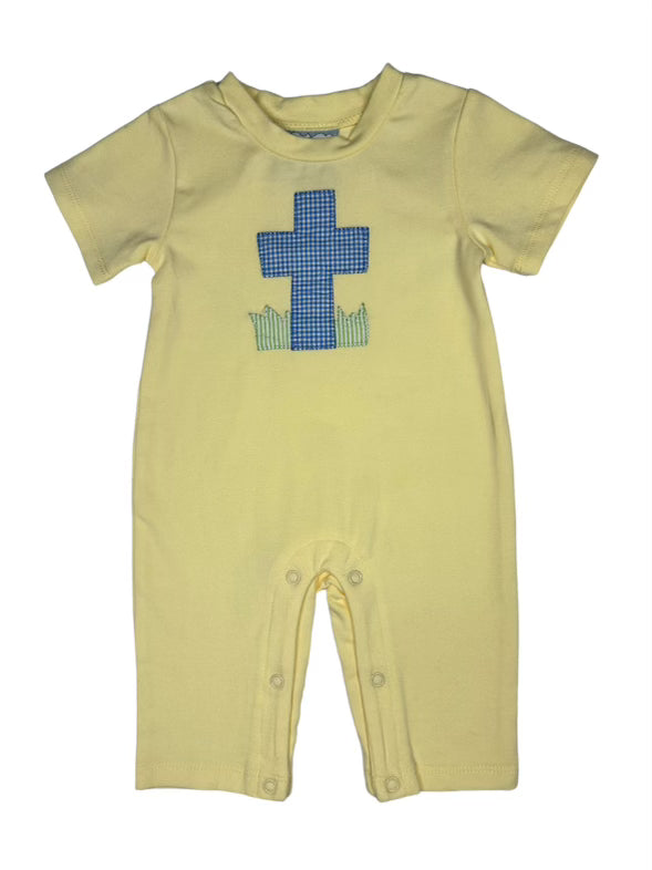 Cross Boys Appliqué Romper