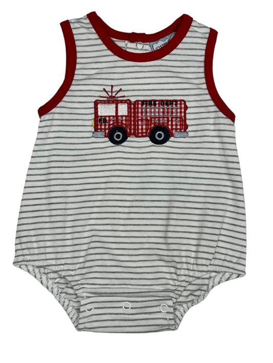 Firetruck Appliqué Boy Bubble