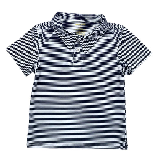 Navy Blue & White Boys Performance Polo