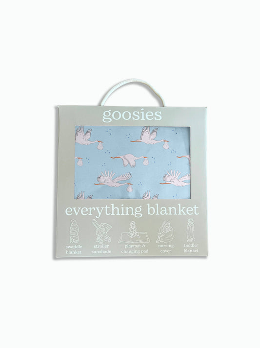 Goosies blue stork everything blanket