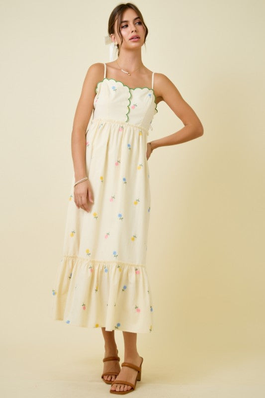 Floral Scallop Maxi