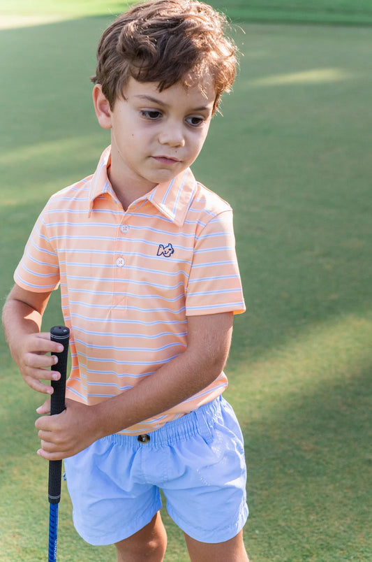 Boys' Prodoh Short Sleeve Pro Performance Orange Stripe