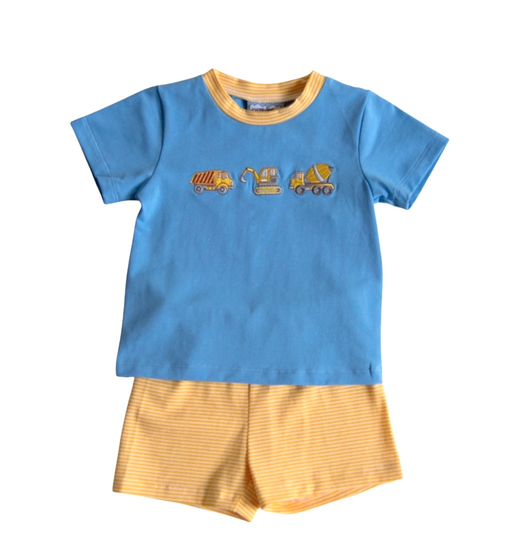 Construction Boy Short Set