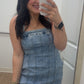 Denim Adjustable Strap Dress