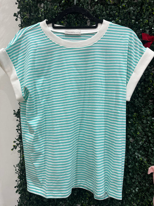 Stripe Everyday Top| Turquoise