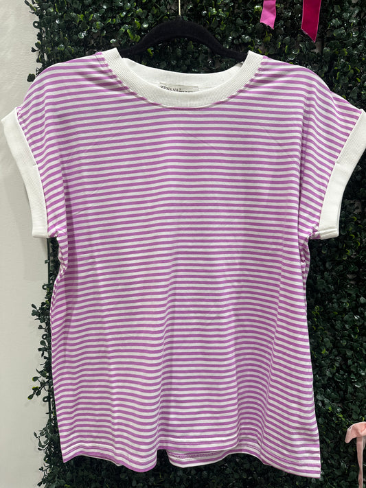 Stripe Everyday Top| Mauve