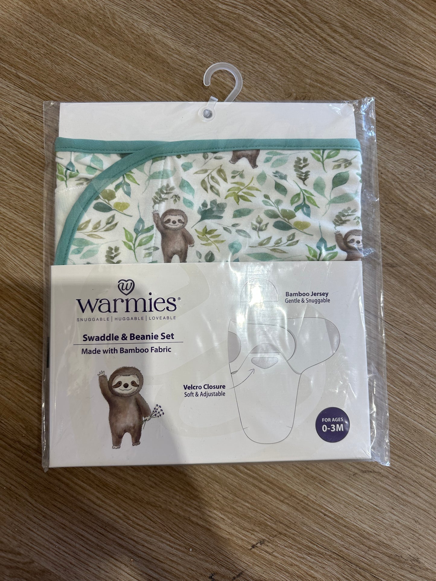Sloth Warmies Swaddle and Beanie Set