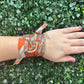 Orange Scarf Wrap Bracelet