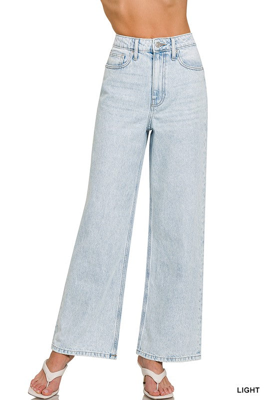 High Waist Straight Leg Jeans