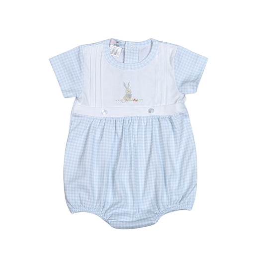 Blue hand embroidery Easter bunny bubble