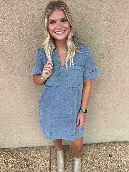 Lightweight denim dress