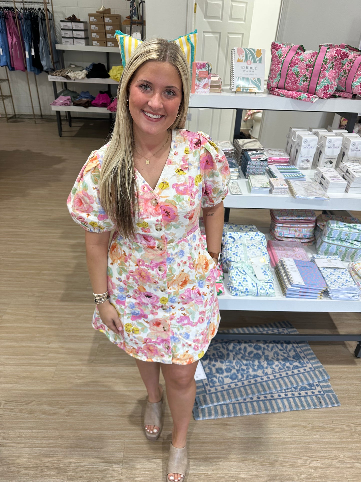 Floral Denim Dress