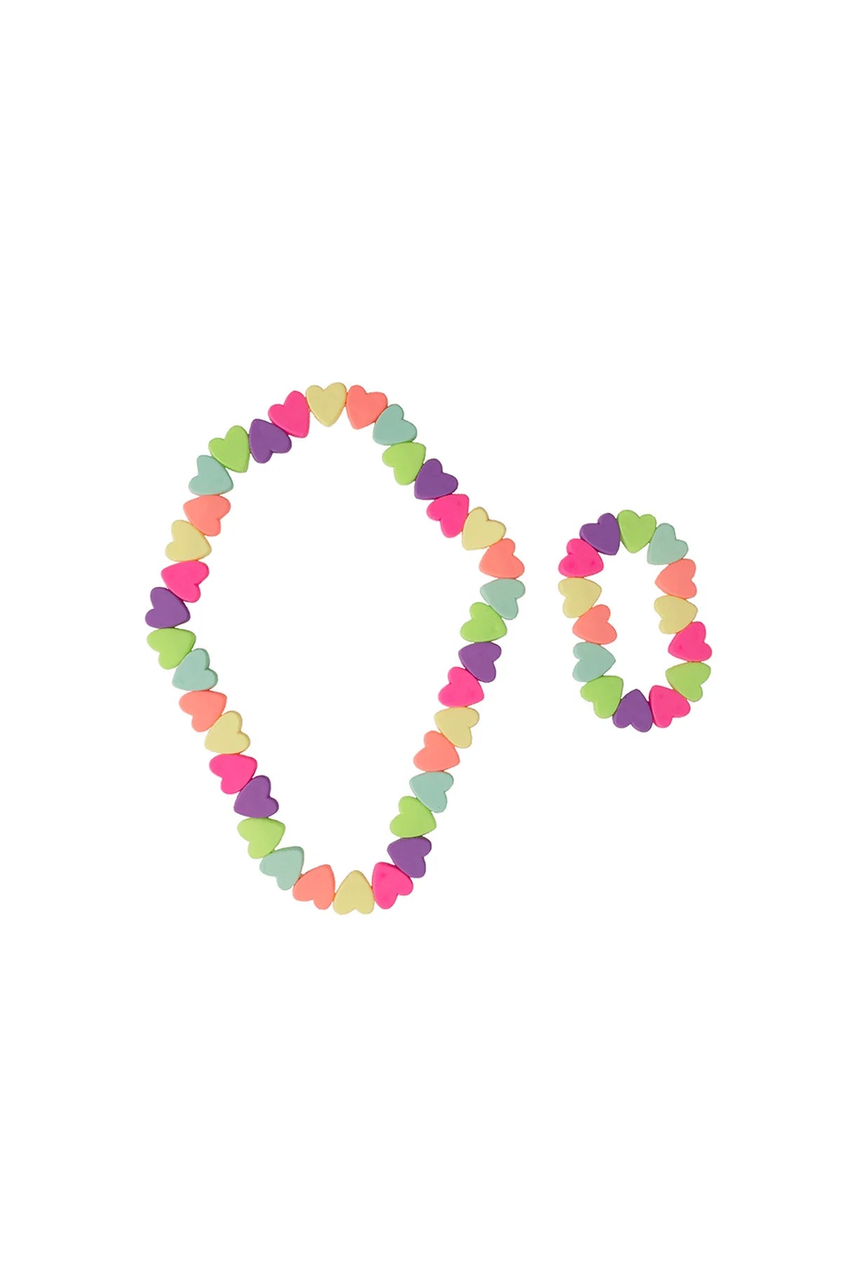 Sweet Tart Heart Necklace and Bracelet Set - GP