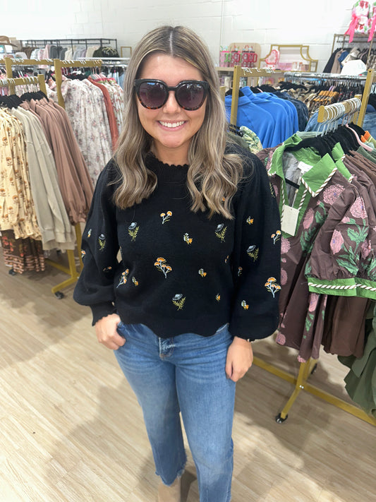 Black Mystic Gardens Sweater
