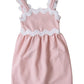 Reese Peach Stripe Ric Rac Dress