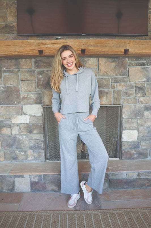 Heather Gray So Soft Crop Hoodie