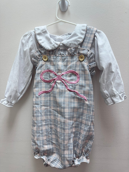 Boutique Brand Plaid Bow Bubble