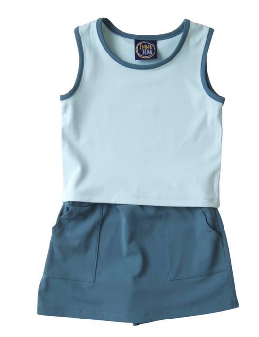 Elena Teal Skort Set