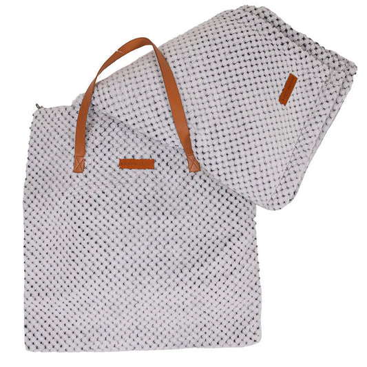 HEATHER GRAY SIMPLY SOUTHERN SUPER SOFT BLANKET TOTE BAG