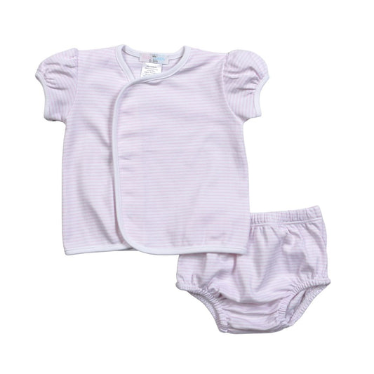Tania Pink Stripes Diaper Cover Set