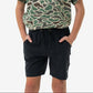 Youth Athletic Short - Heather Black - Retro Duck Camo Liner |Burlebo