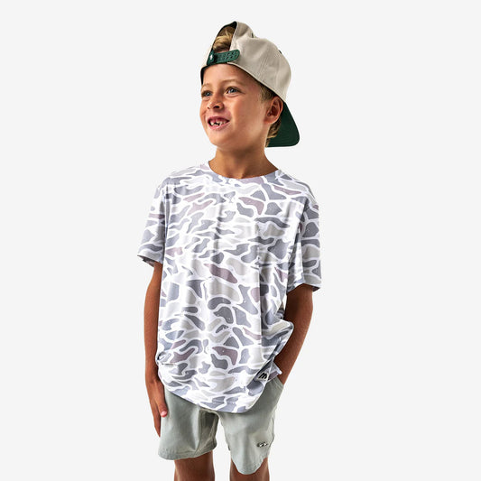 Youth Go To Tee - White Camo |Burlebo