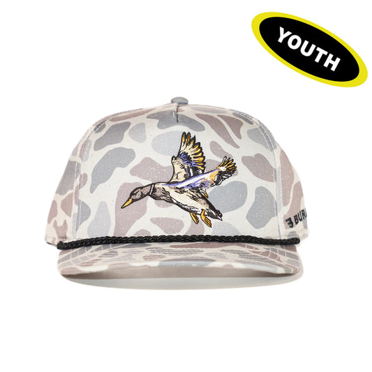 Youth Cap - Diving Mallard - Classic Deer Camo |Burlebo