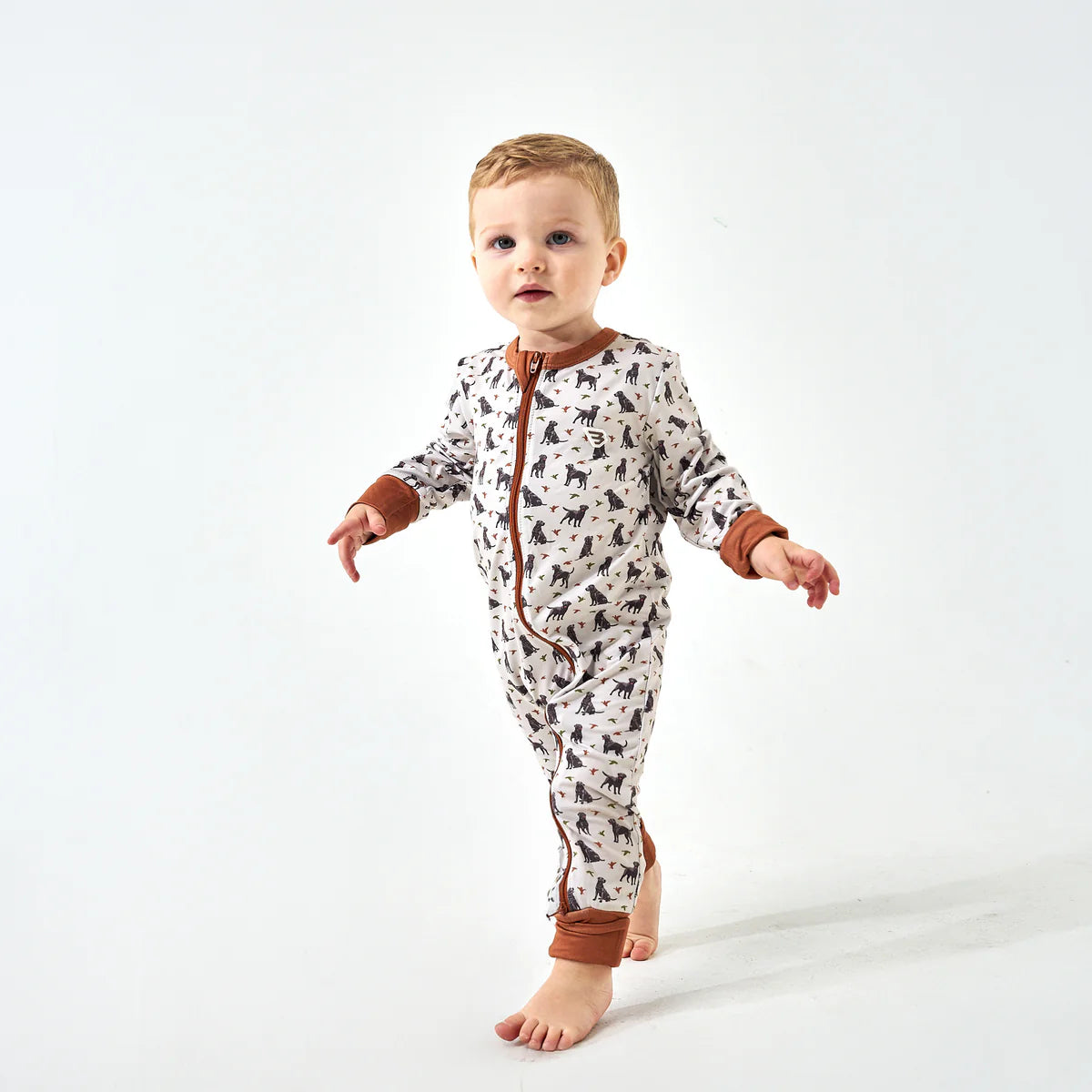 Baby Zip Up - Ducks And Dogs |Burlebo